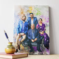 Watercolor Digital Portrait Canvas Painting