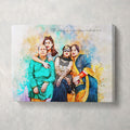 Watercolor Digital Portrait Canvas Painting