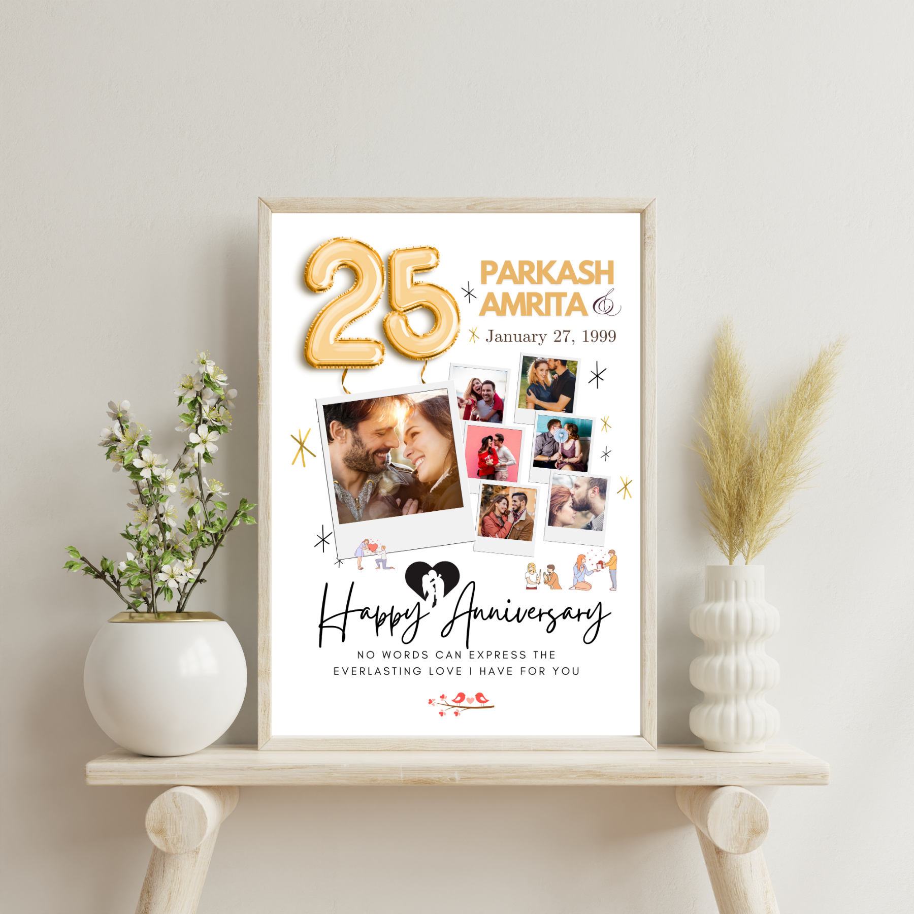 Two Hearts, One Frame: Anniversary Bliss