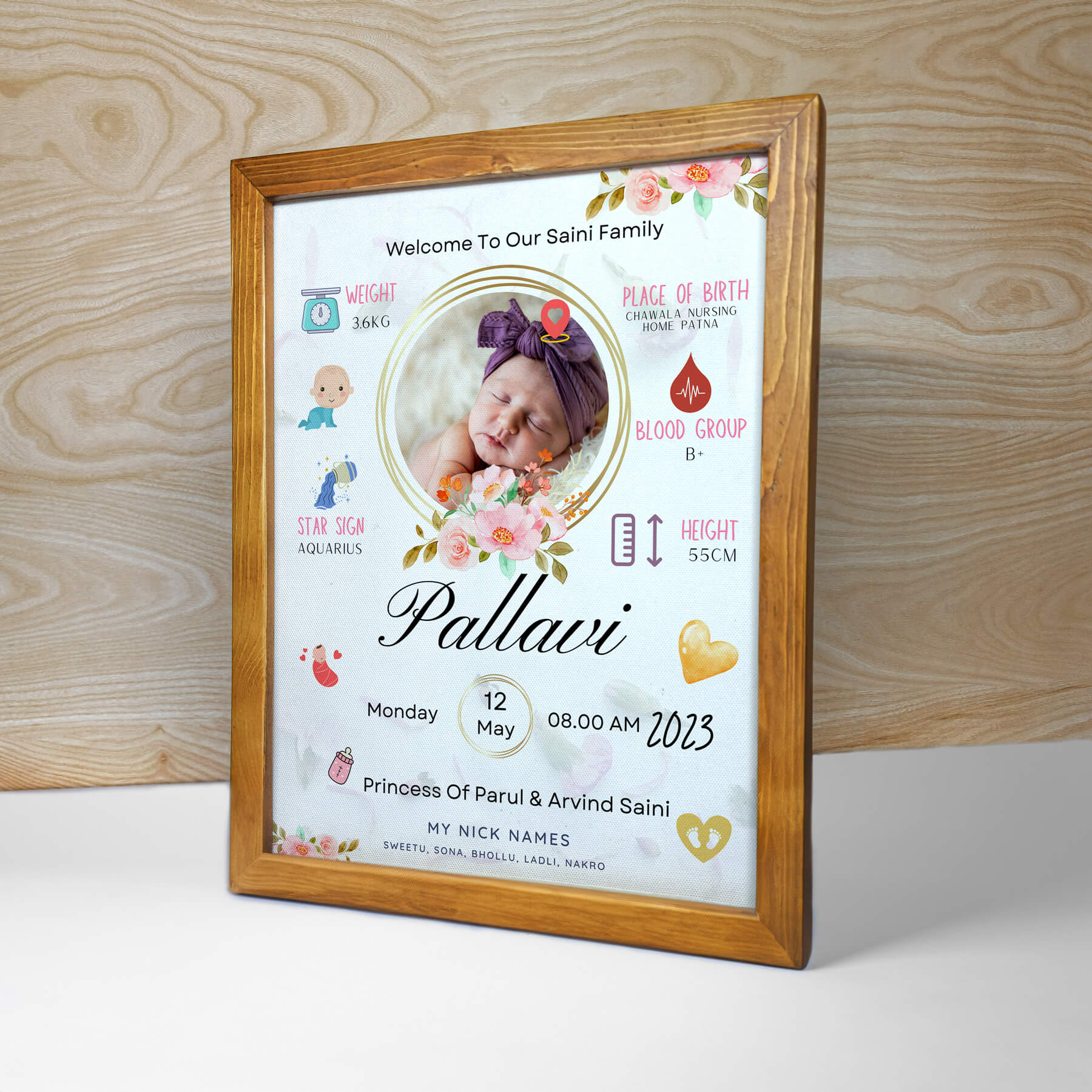 Newborn Photo Frame